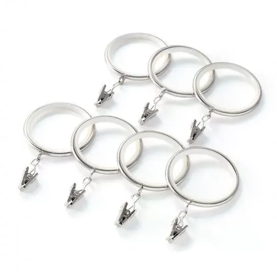 Curtain Clip Polished Nickel Ring One Size