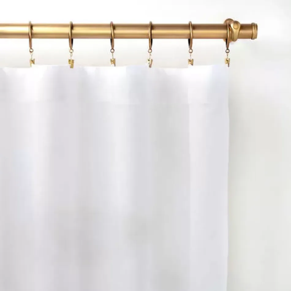 Lush Linen White Curtain Panel 55"x84"