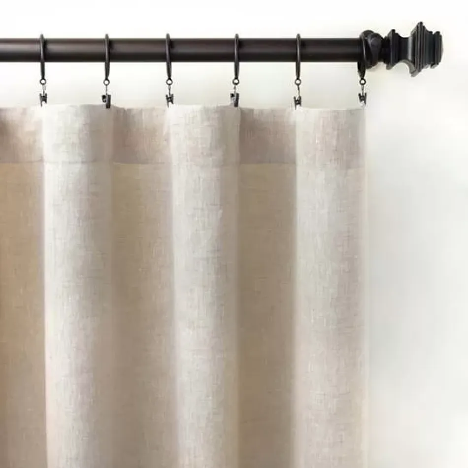 Lush Linen Natural Curtain Panel 55"x108"