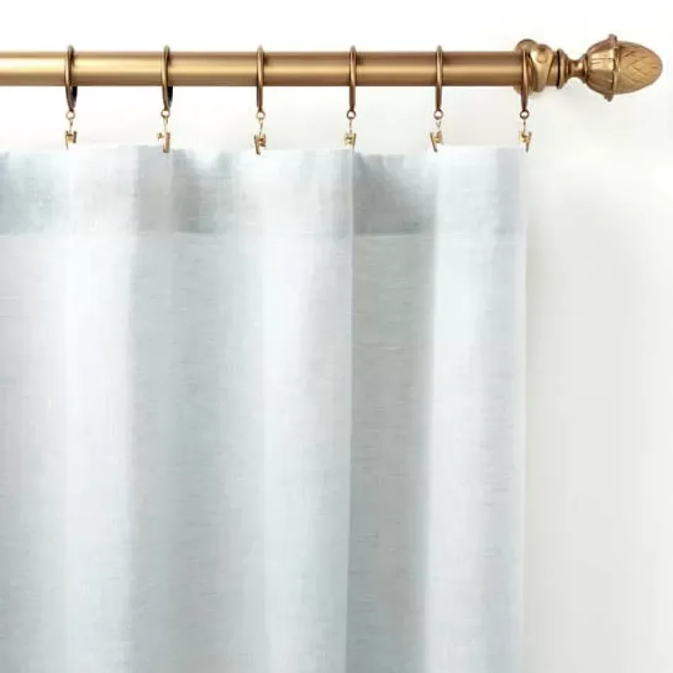 Lush Linen Sky Curtain Panel 115"x96"