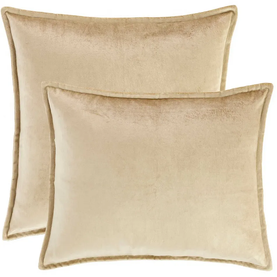 Panne Velvet Champagne Pillow 20" Square