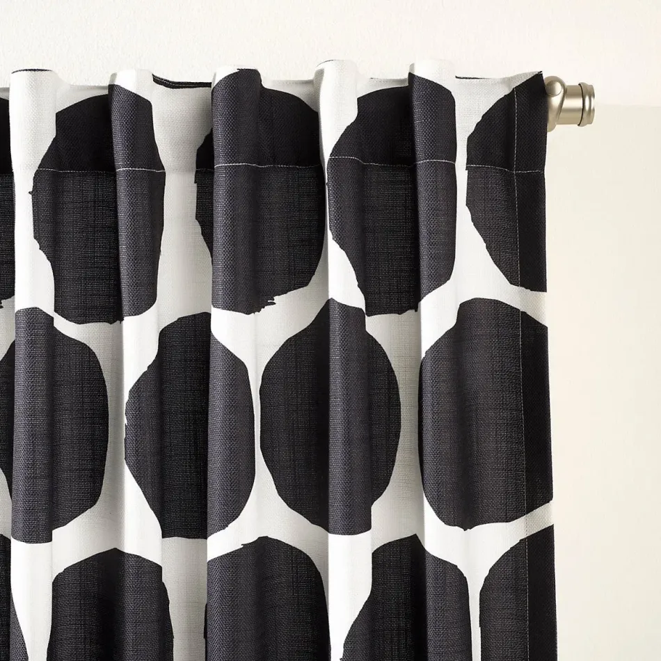 On The Spot Black Indoor/Outdoor Curtain Panel 48" x 84"