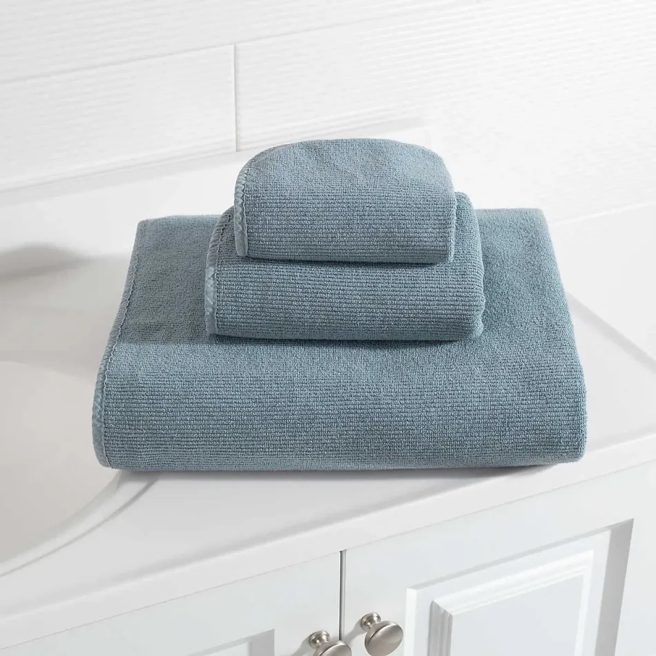 Blythe Pewter Blue Bath Towel