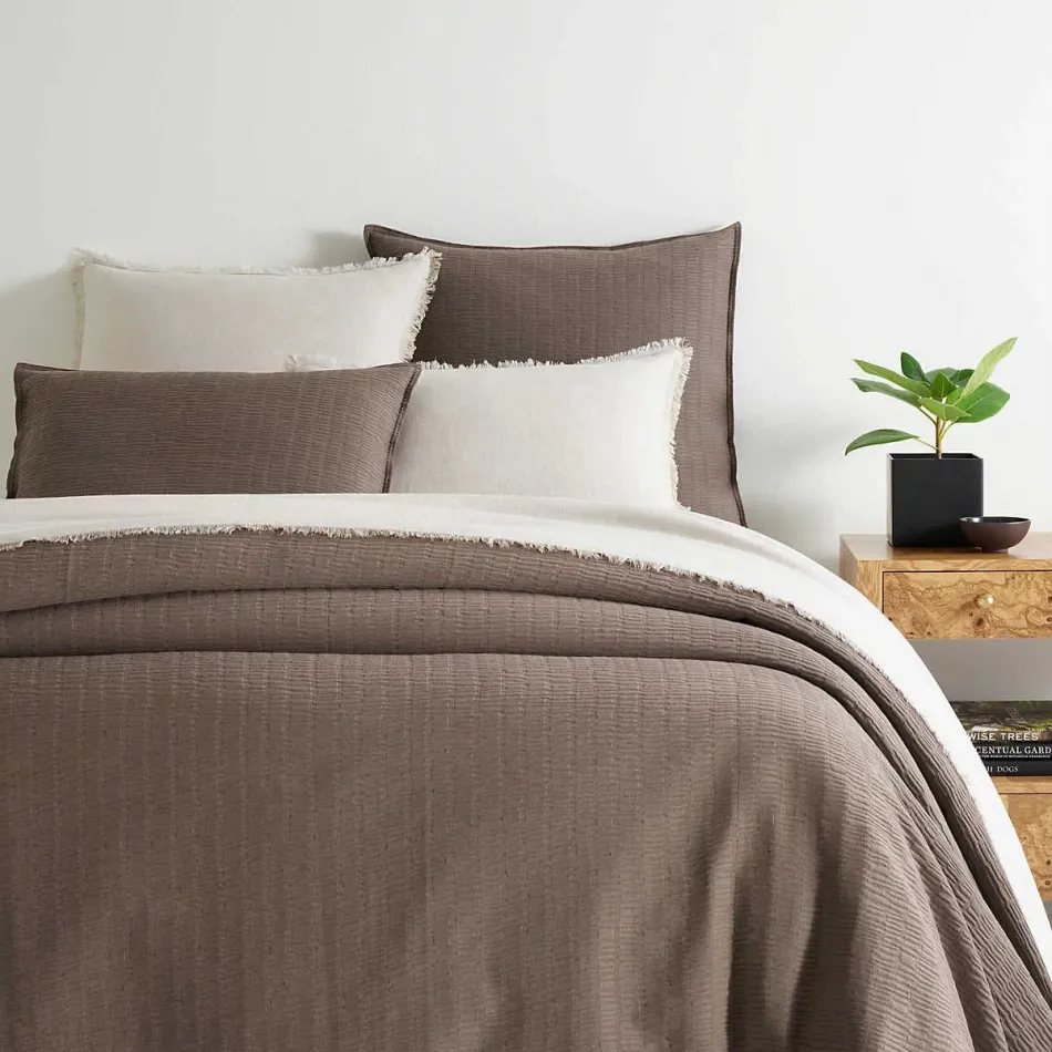 Roark Mushroom Matelasse Sham Euro 26" x 26"