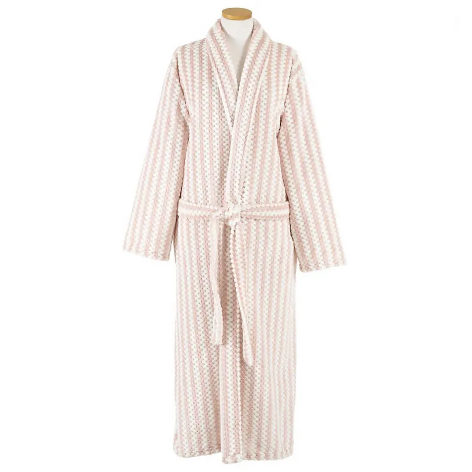 Bubble Stripe Fleece Slipper Pink Robes