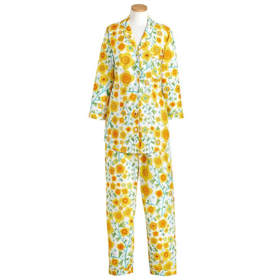 Silly Sunflowers Yellow Pajama Medium