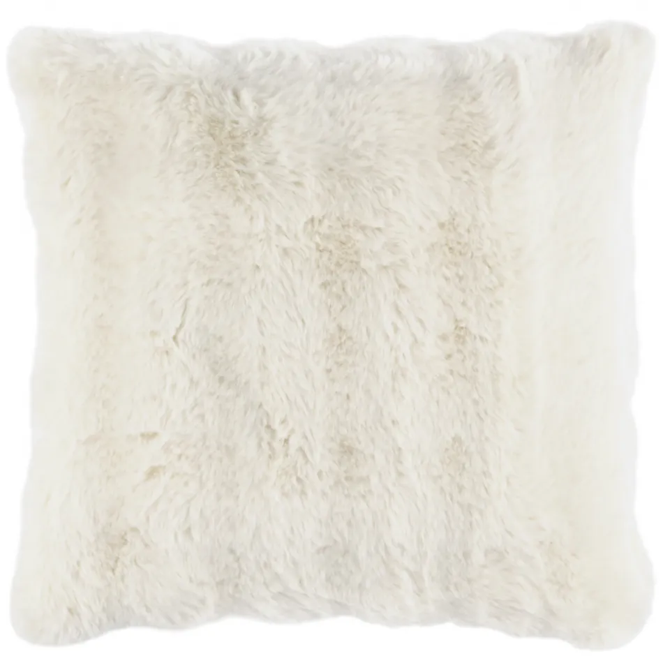 Fab Faux Ivory Decorative Pillow 22" Square