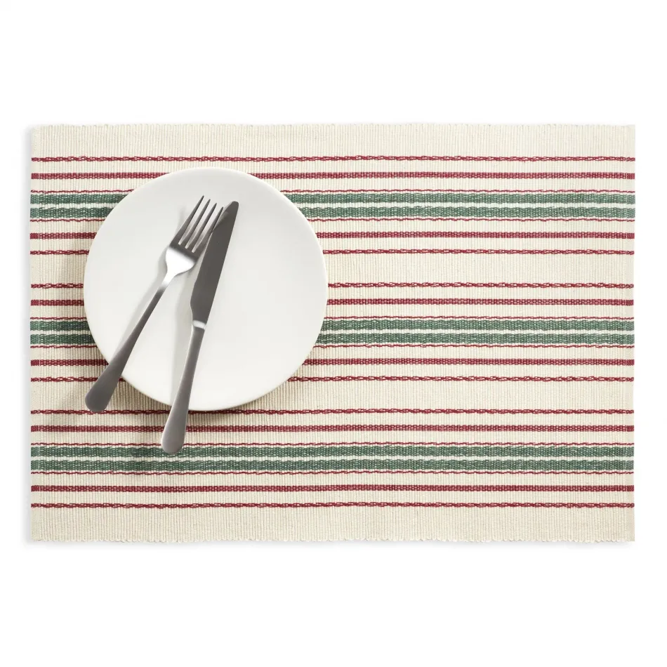 Tinsley Stripe Merlot Placemat, Set of 4