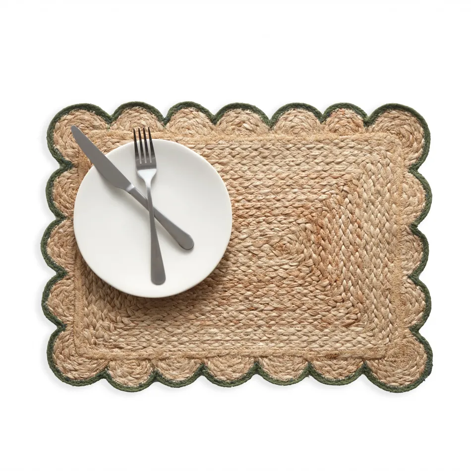 Libby Scallop Sage Placemat - Set of 4