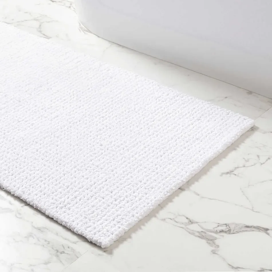 Modesto White Bath Rug Small