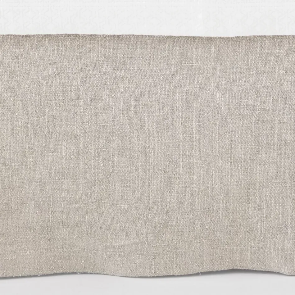 Stone Washed Linen Natural Tailored Paneled Bed Skirt King
