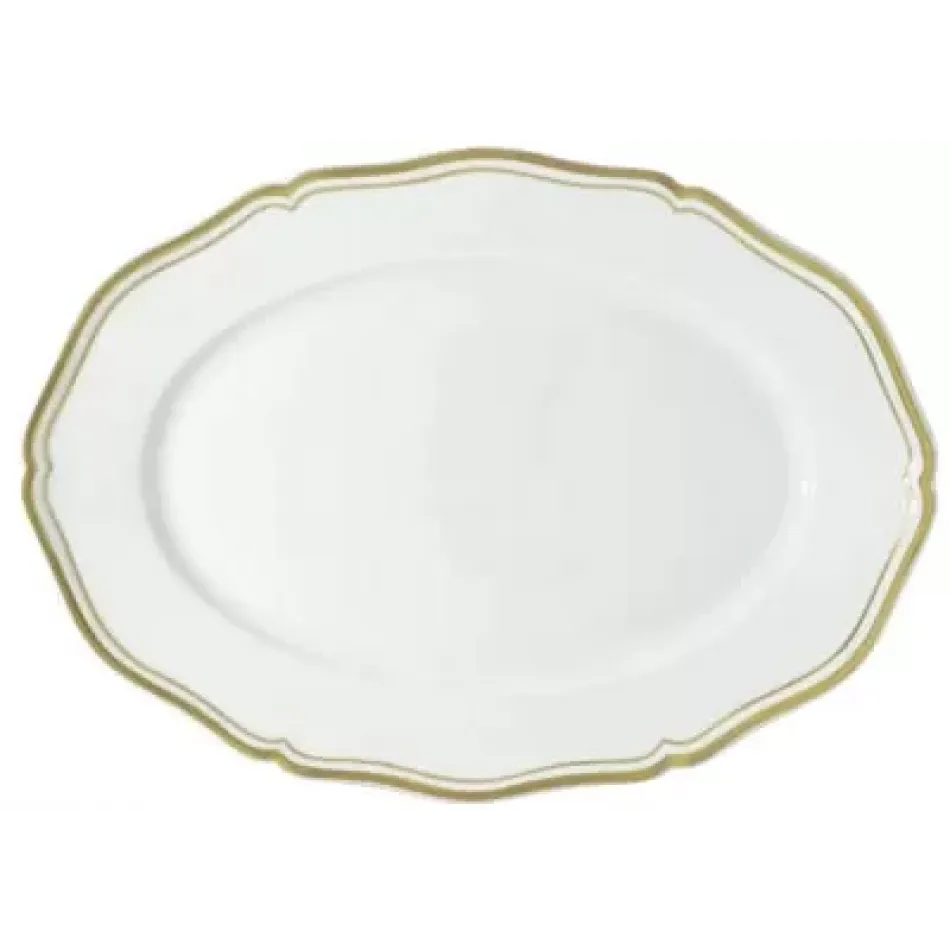 Polka Or/Gold Oval Dish/Platter 39 in X 28 in