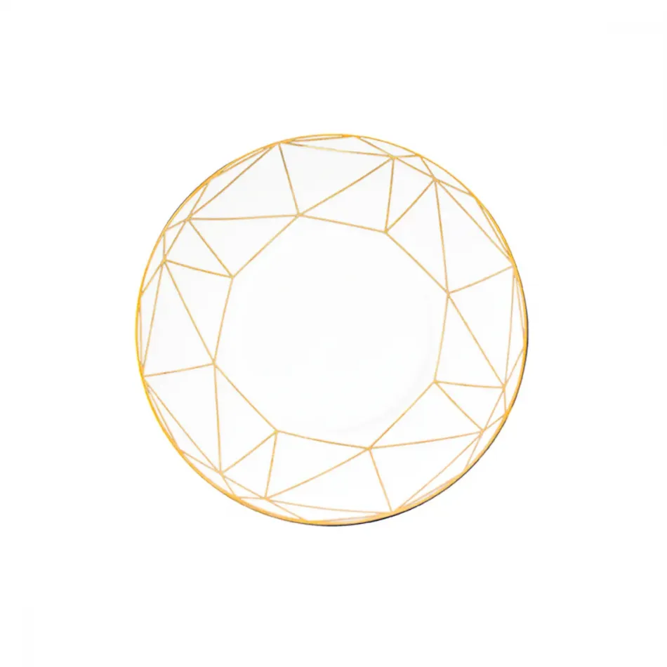 Gem Cut Gold Bread & Butter Plate