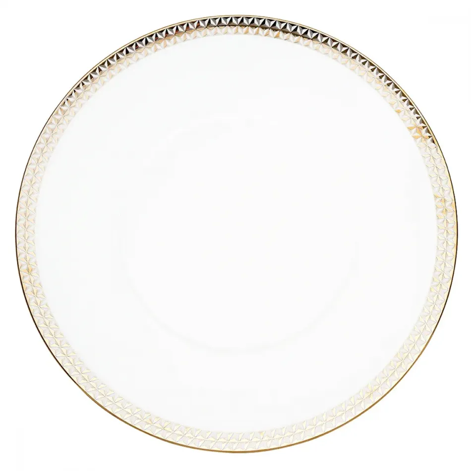 Gem Cut Gold Charger Plate