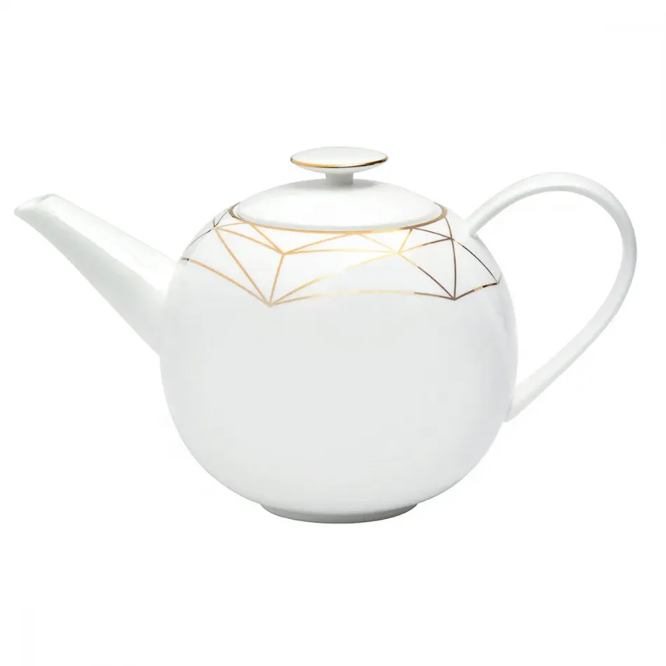 Gem Cut Gold Teapot