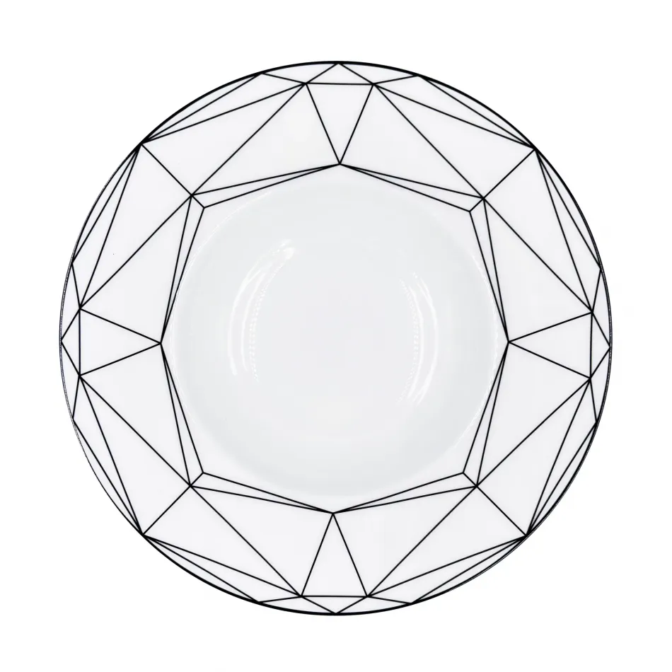 Gem Cut Onyx Soup Bowl