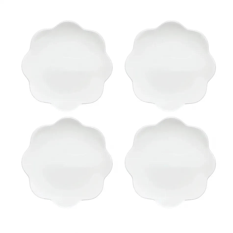 Geometrica White Canape Plate, Set Of 4