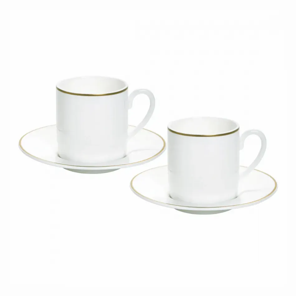 Alligator White Espresso Cup & Saucer, Set of 2 (Special Order)