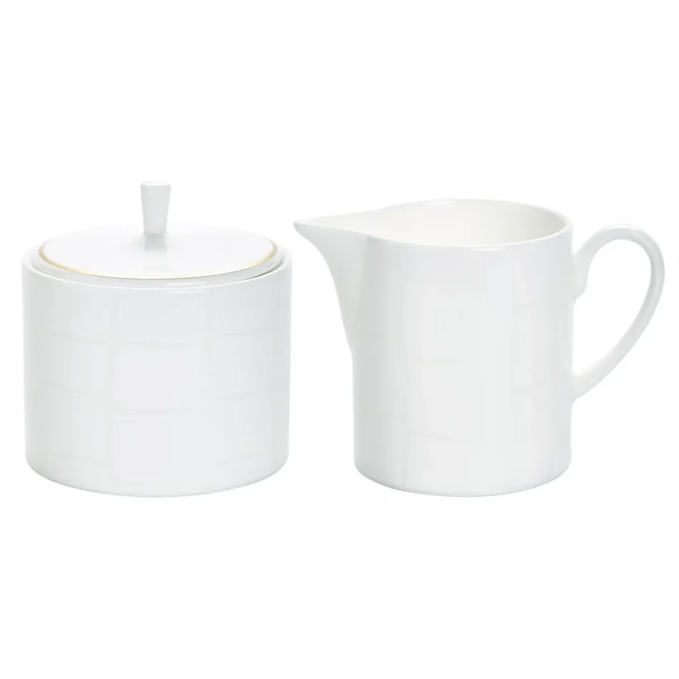 Alligator White Sugar & Creamer Set (Special Order)