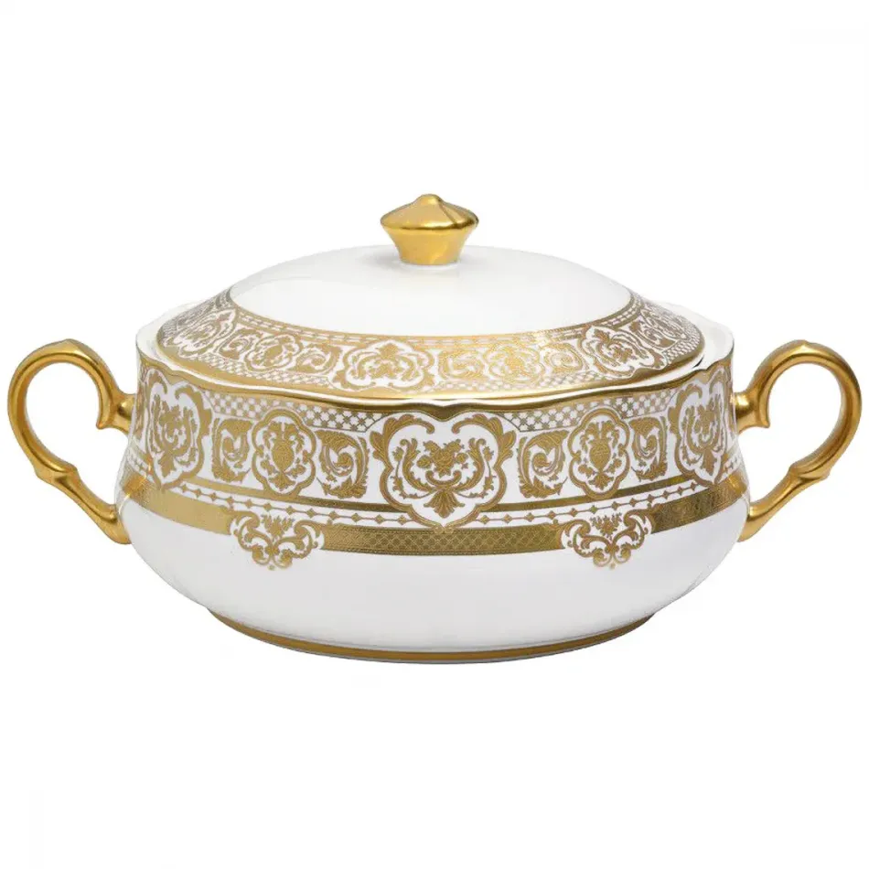 Carlsbad Queen White Covered Vegetable Bowl / Soup Tureen (Special Order)