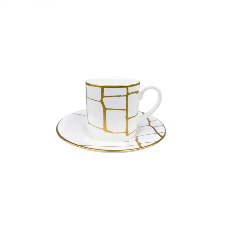 Alligator Gold Espresso Cup&Saucer (Special Order)