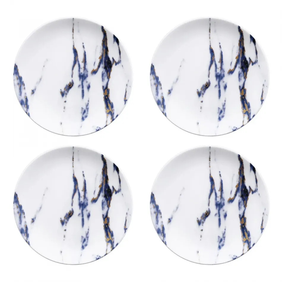 Marble Azure Canape Plate, Set Of 4