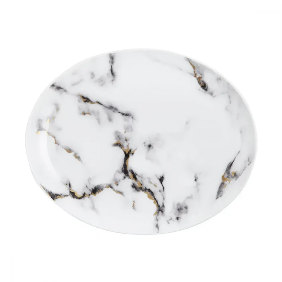 Marble Venice Fog 12" Oval Platter