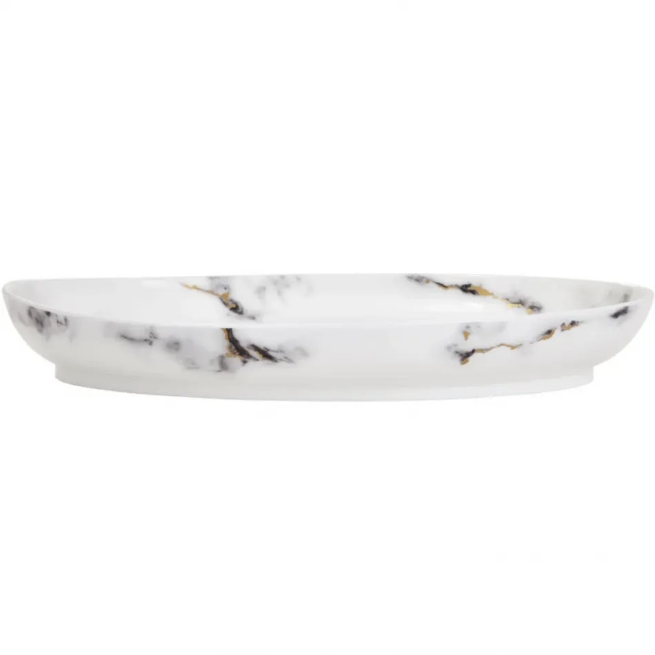 Marble Venice Fog 16" Deep Oval Platter