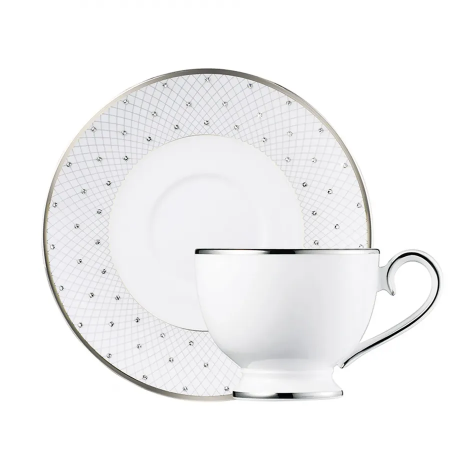 Princess Platinum Tea Cup & Saucer