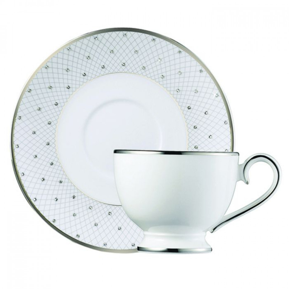 Princess Platinum Espresso Cup & Saucer Diam 2.5 height 2.25 in