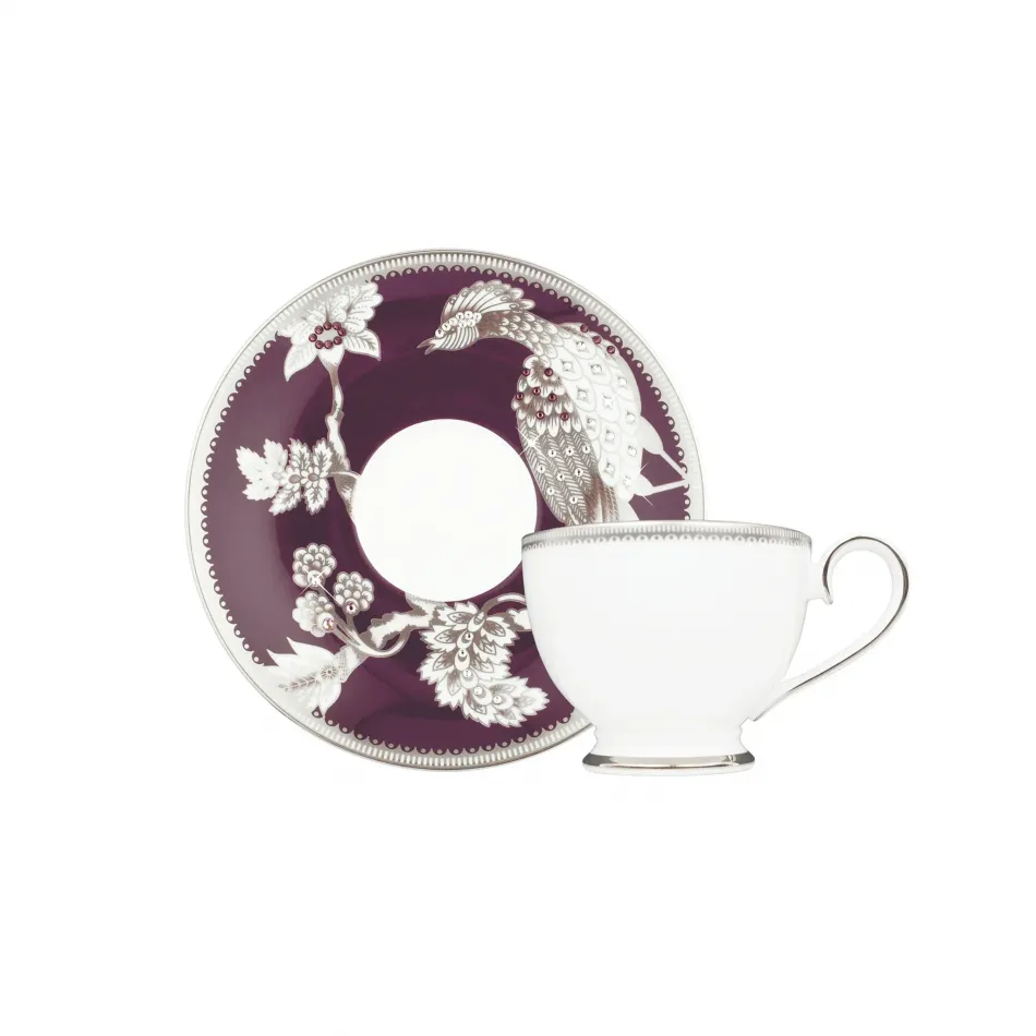 Pavo Silver Espresso Cup & Saucer (Special Order)