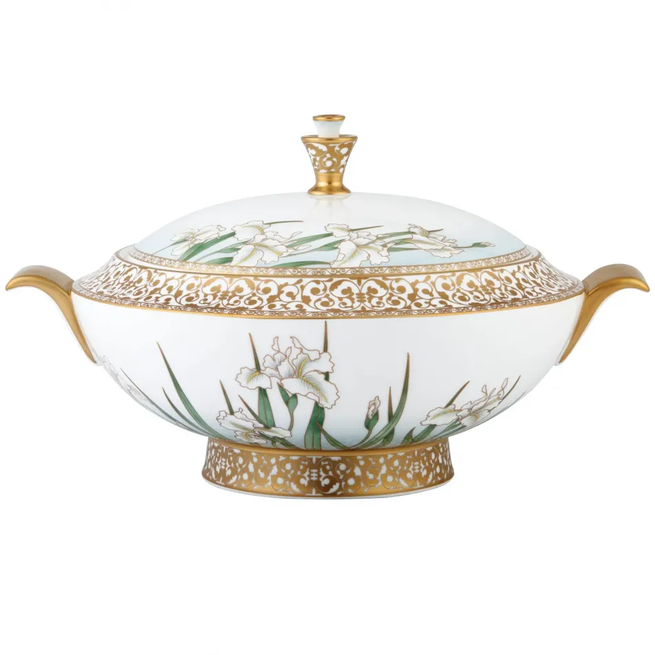 Iris Covered Vegetable Bowl / Soup Tureen (Special Order)