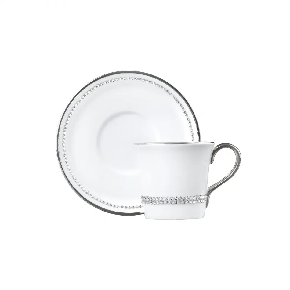 Chain Crystal Espresso Cup & Saucer (Special Order)