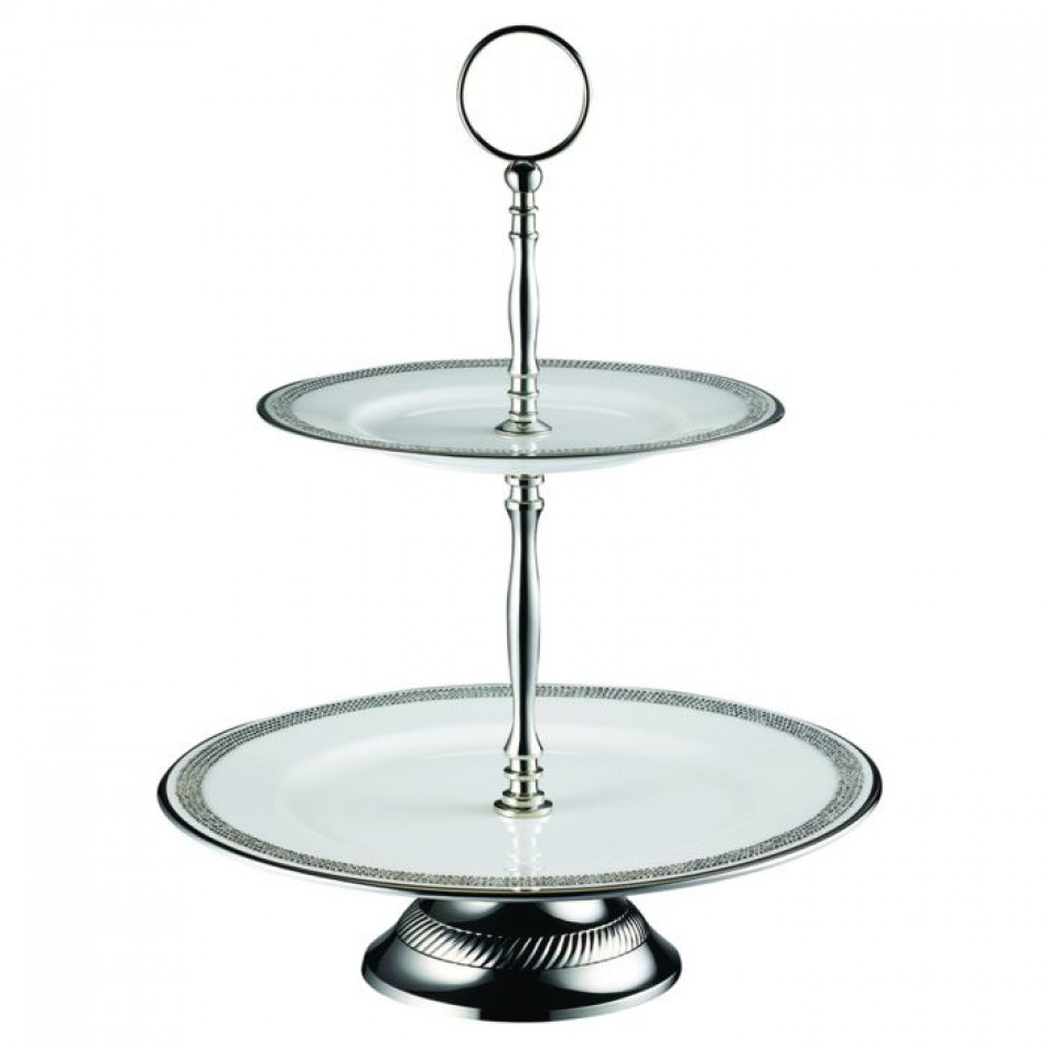 Chain Platinum 2-Tier Cake Stand 8 & 12 (Special Order)