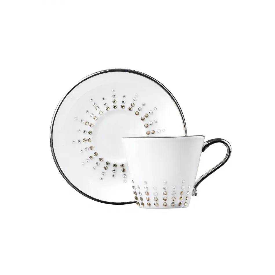 Chain Tiara Topaz Espresso Cup & Saucer (Special Order)