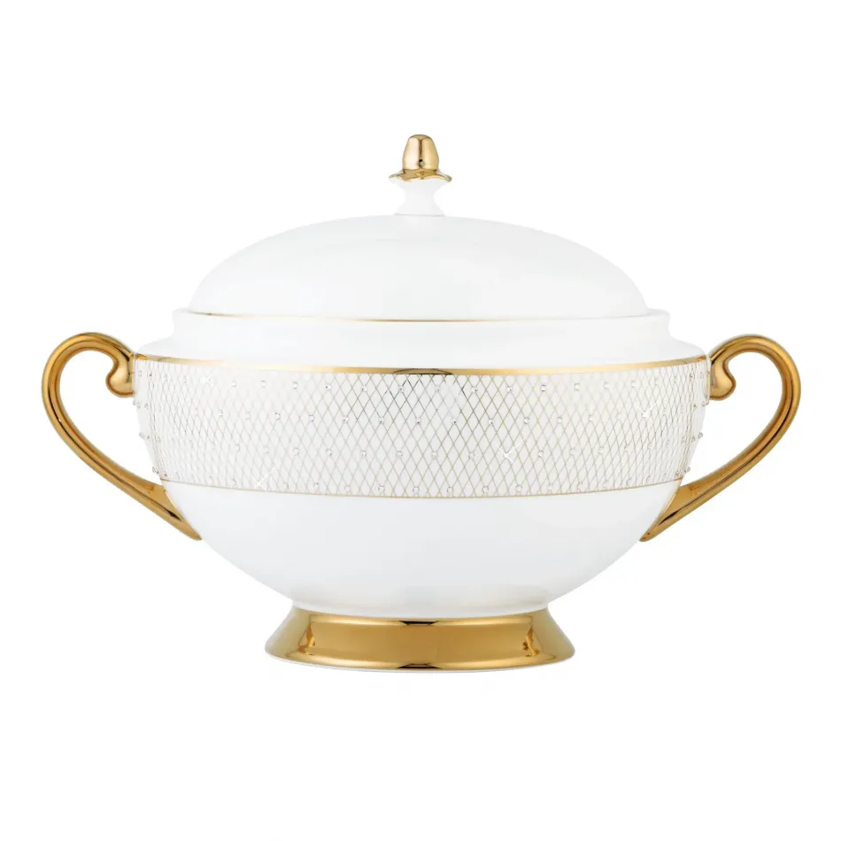 Princess Gold Covered Vegetable Bowl / Soup Tureen