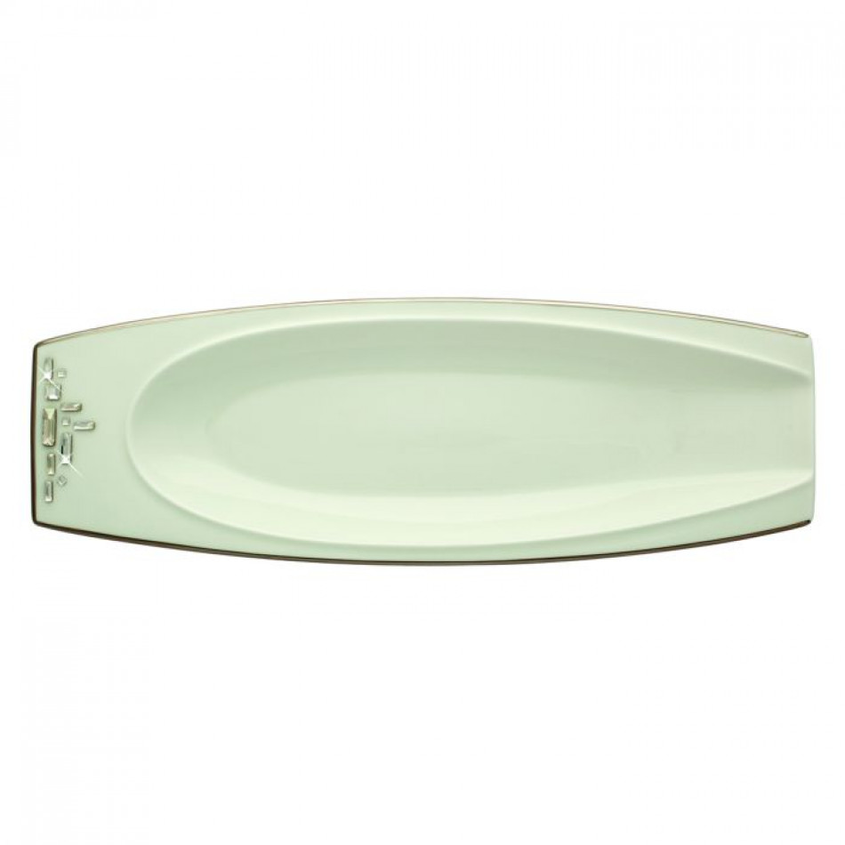 Diana Black Sandwich Platter (Medium) 12.2 x 4.2 in (Special Order)