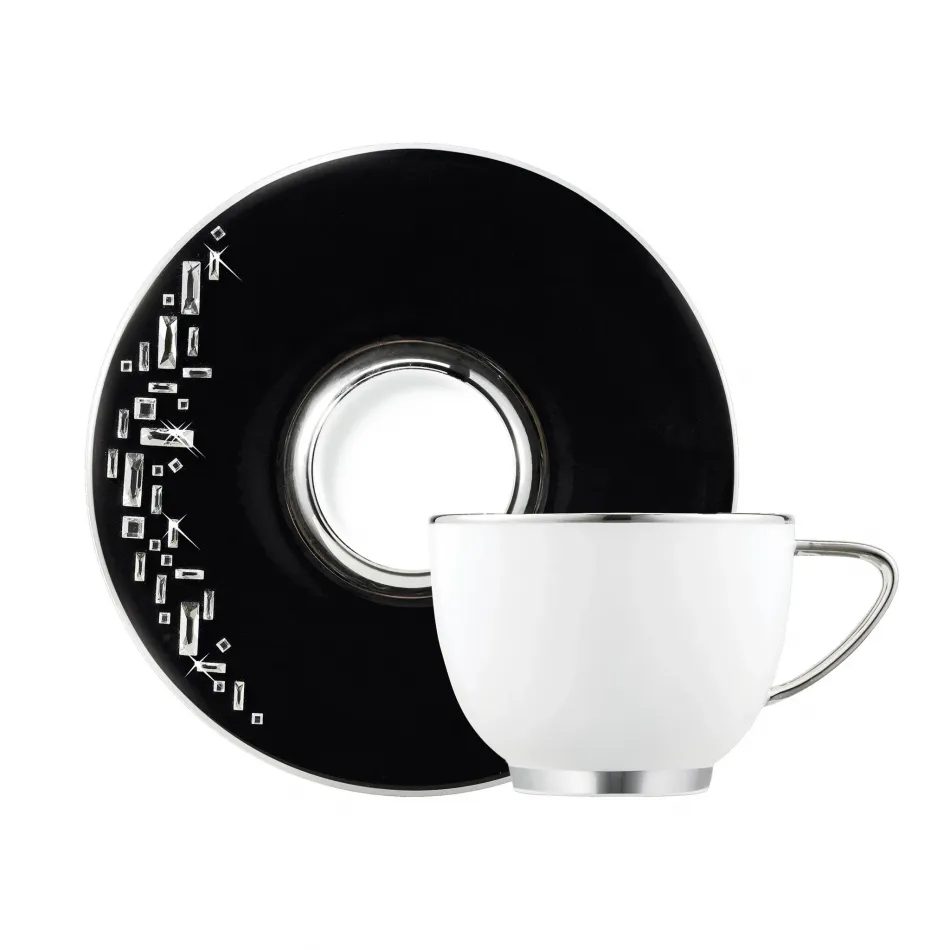Diana Black Tea Cup & Saucer