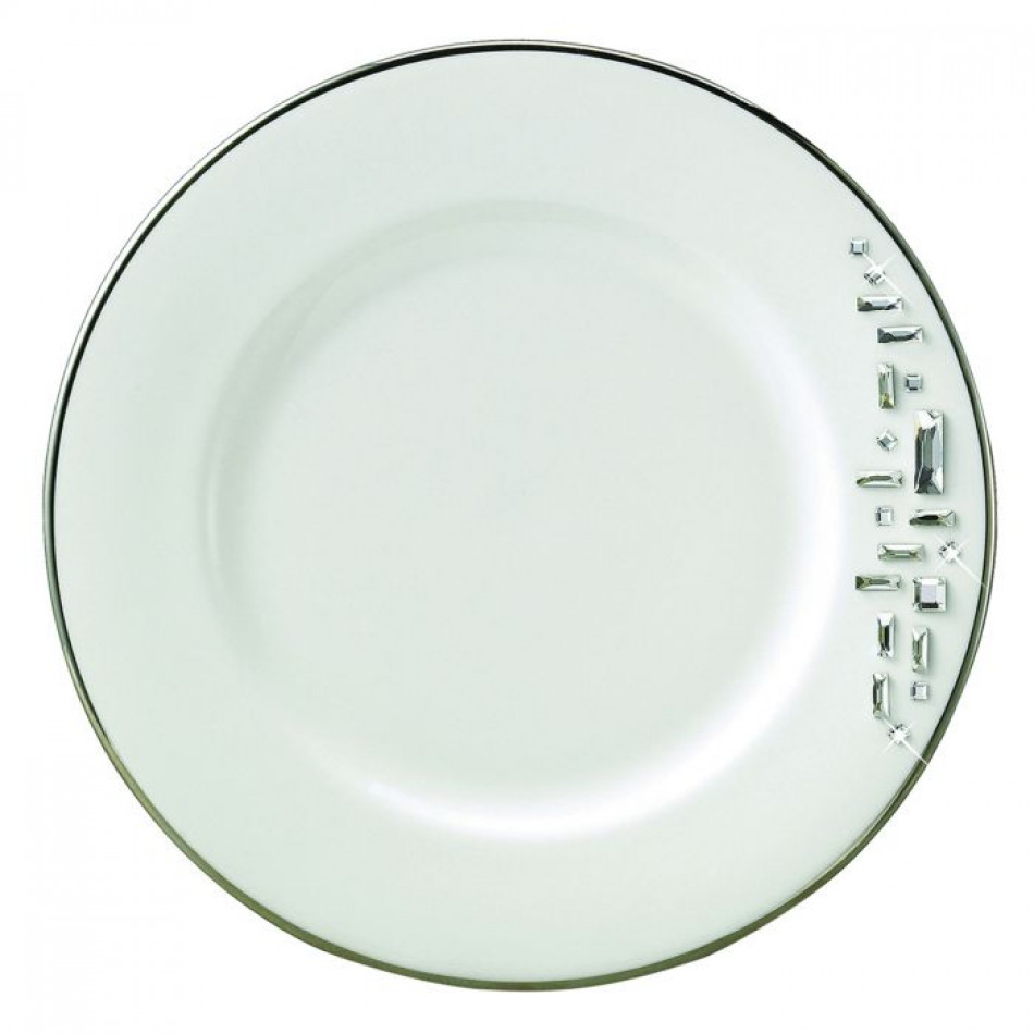 Diana Black Dinner Plate (Crystal) 10.5 in (Special Order)