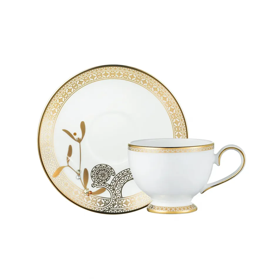 Golden Leaves Espresso Cup & Saucer