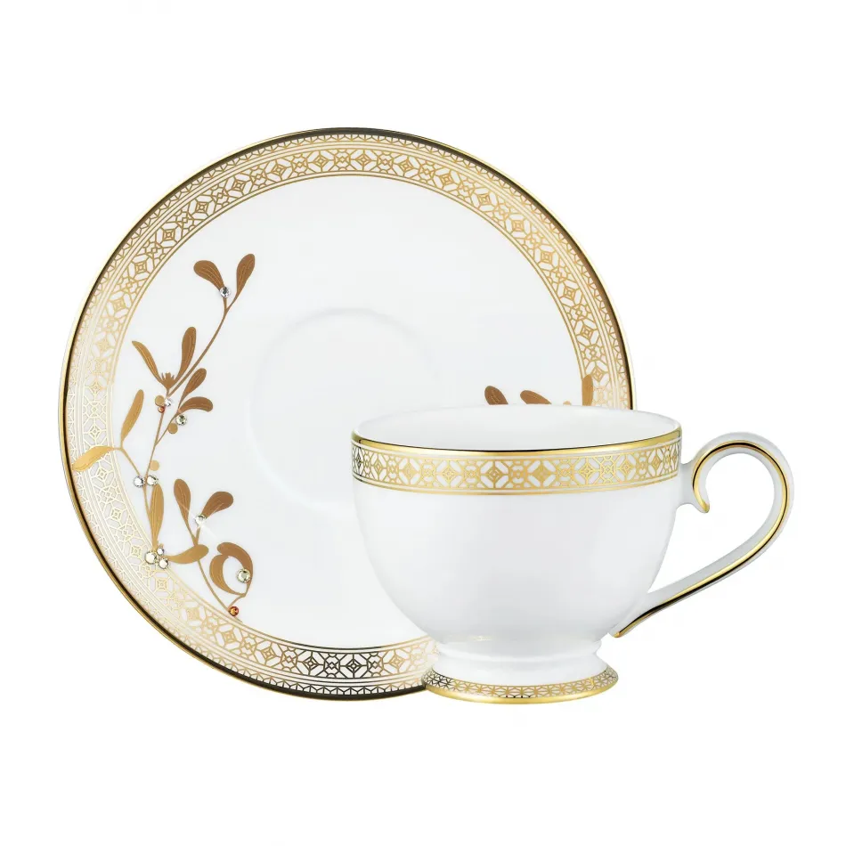 Golden Leaves Tea Cup & Saucer (Special Order)