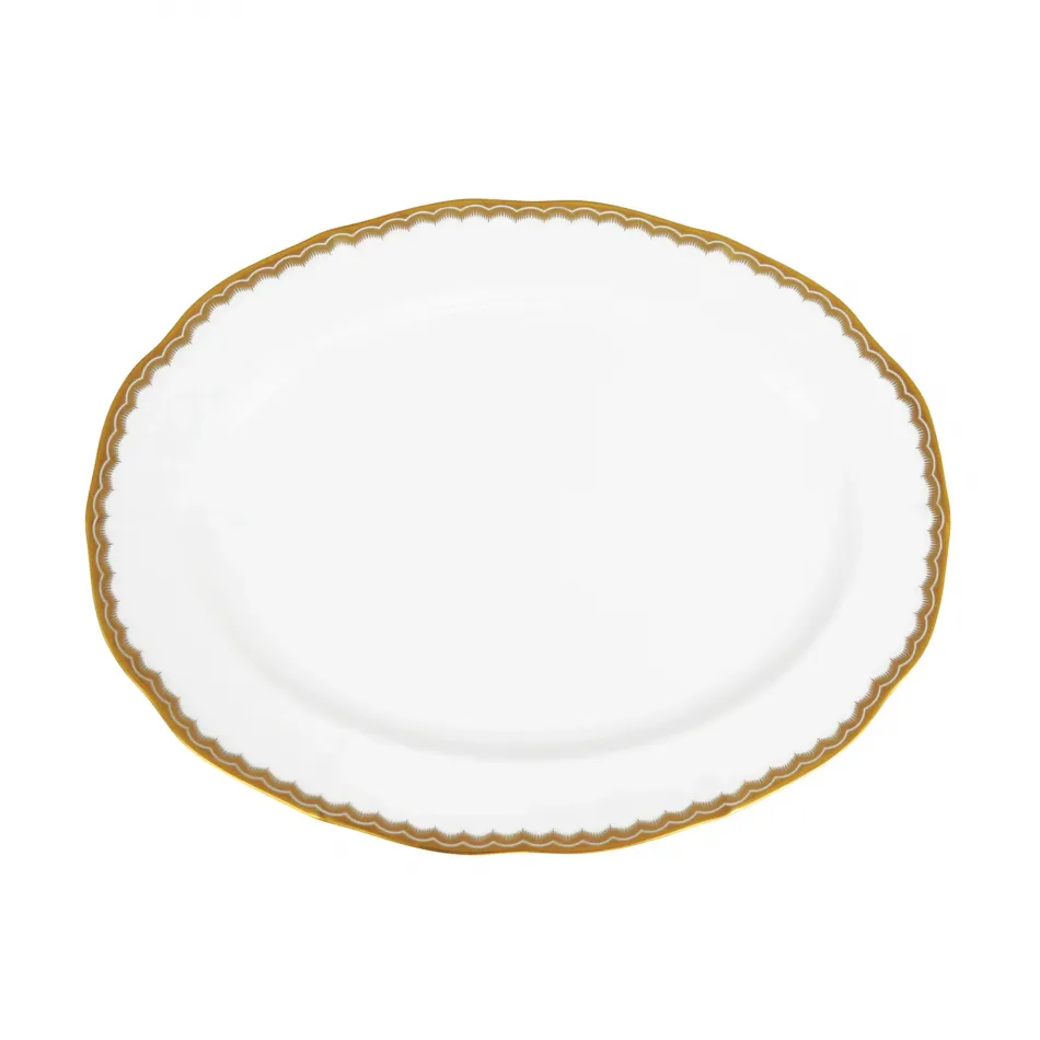 Antique Gold 11.5" Oval Platter