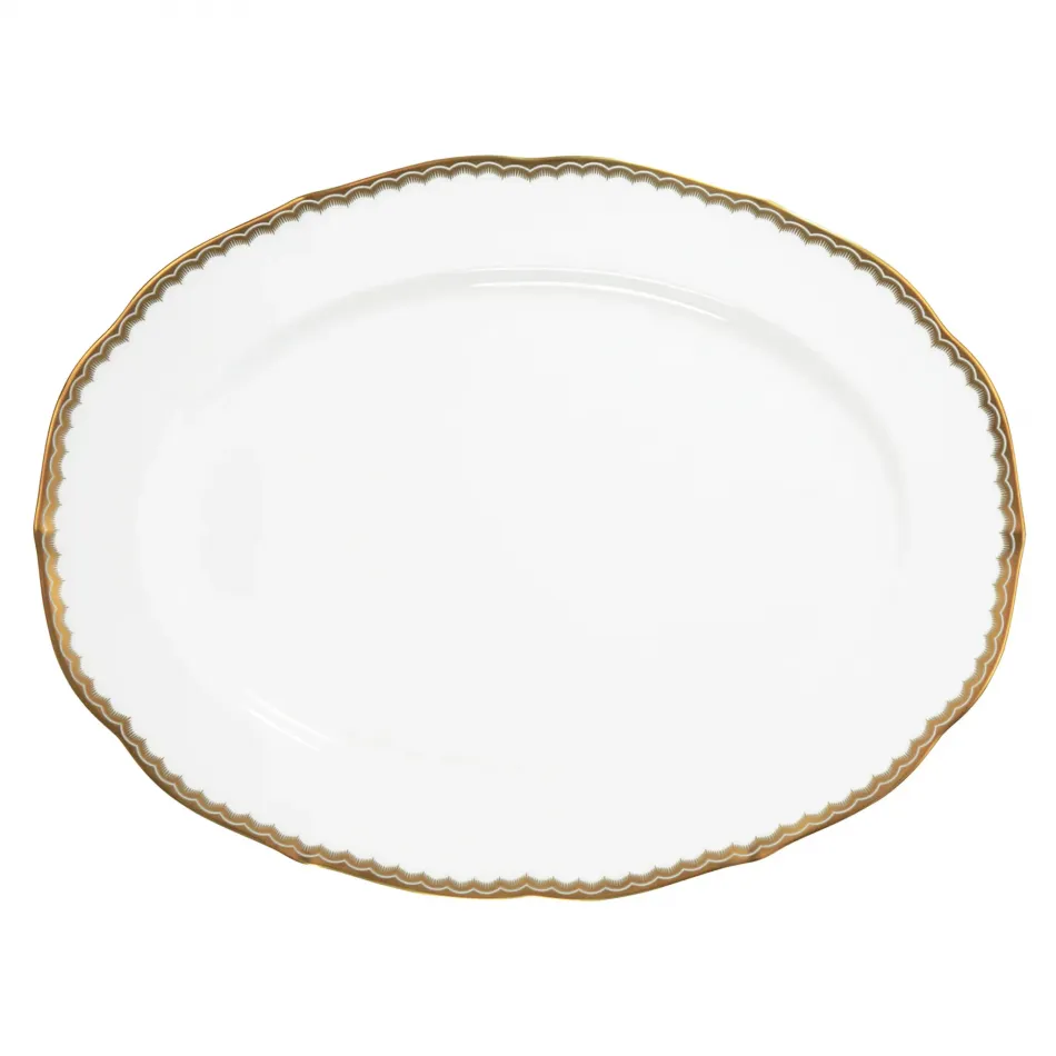 Antique Gold 14" Oval Platter