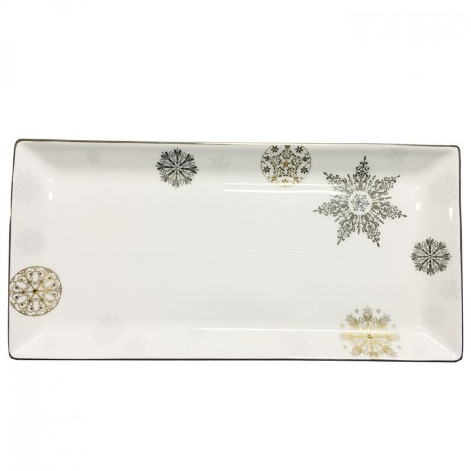 Winter Crystal Sandwich/Cake Tray 13 x 6.25 in