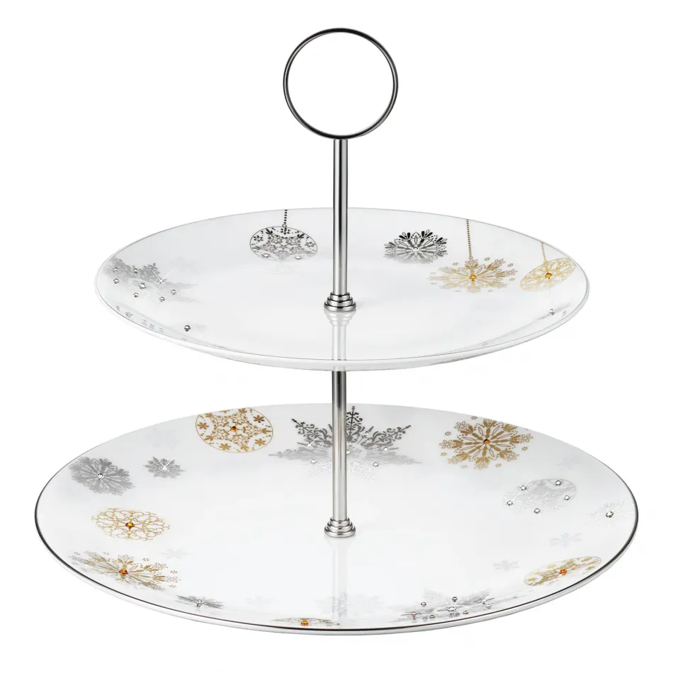 Winter Crystal 2-Tier Cake Stand