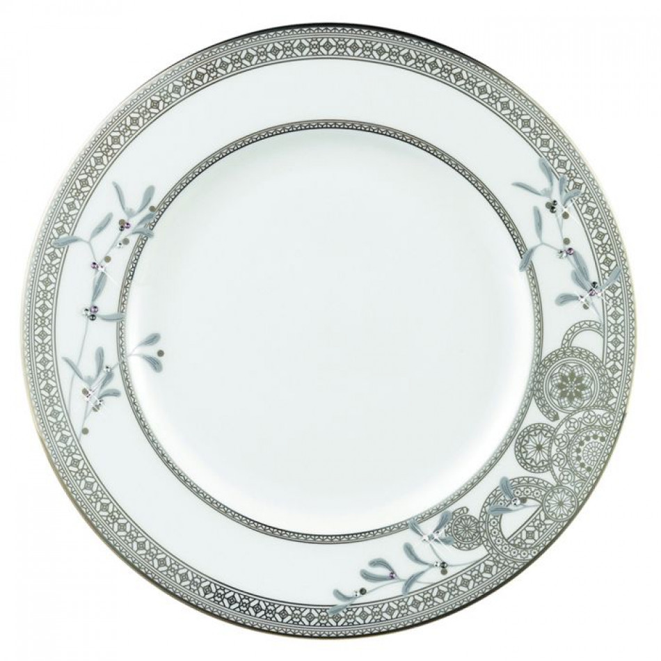 Platinum Leaves Dinner Plate 10.5 in (Special Order)