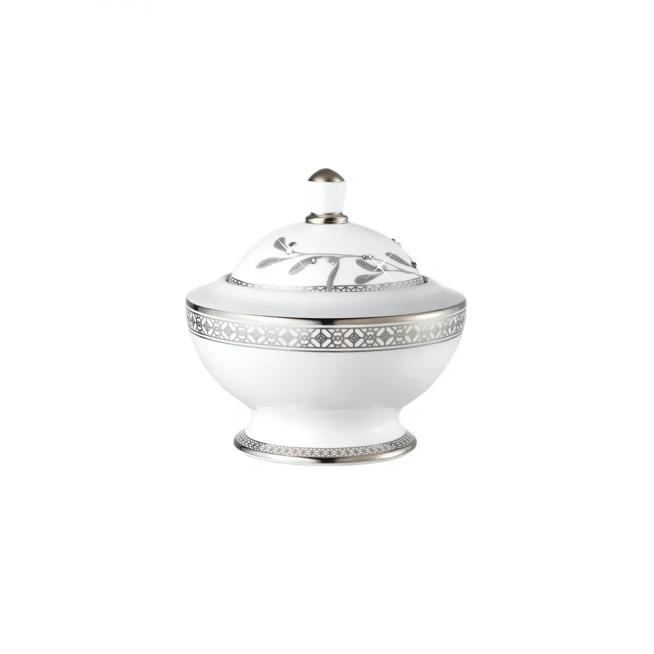 Platinum Leaves Sugar Bowl (Special Order)