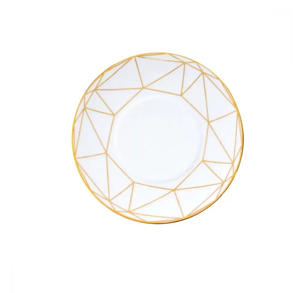 Gem Cut Gold Bread & Butter Plate 7 in