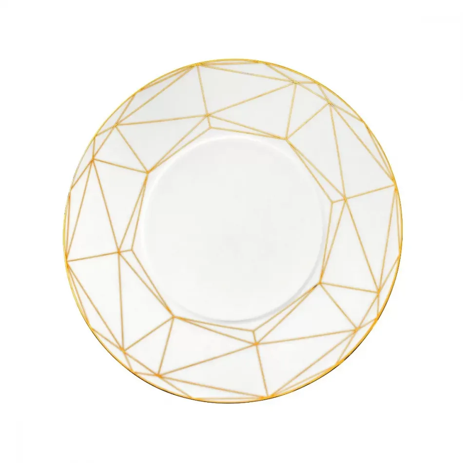 Gem Cut Gold Salad/Dessert Plate 9 in