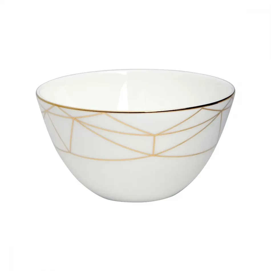 Gem Cut Gold Cereal Bowl/All Purpose 6 in